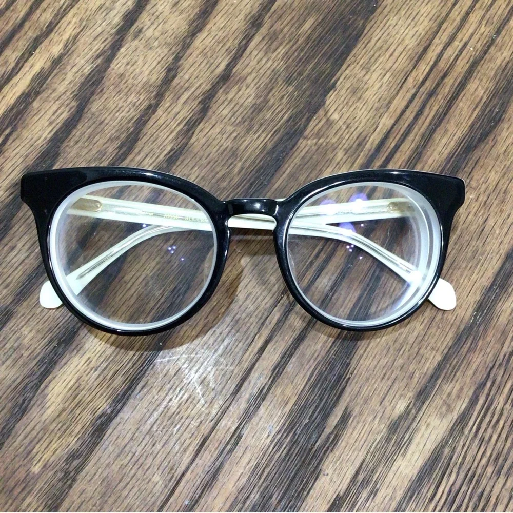Sama JOSSE Black/White Panto Round Eyeglasses Frames